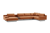Alessandro Italian Nappa Leather Modular Sectional Sofa with Chaise