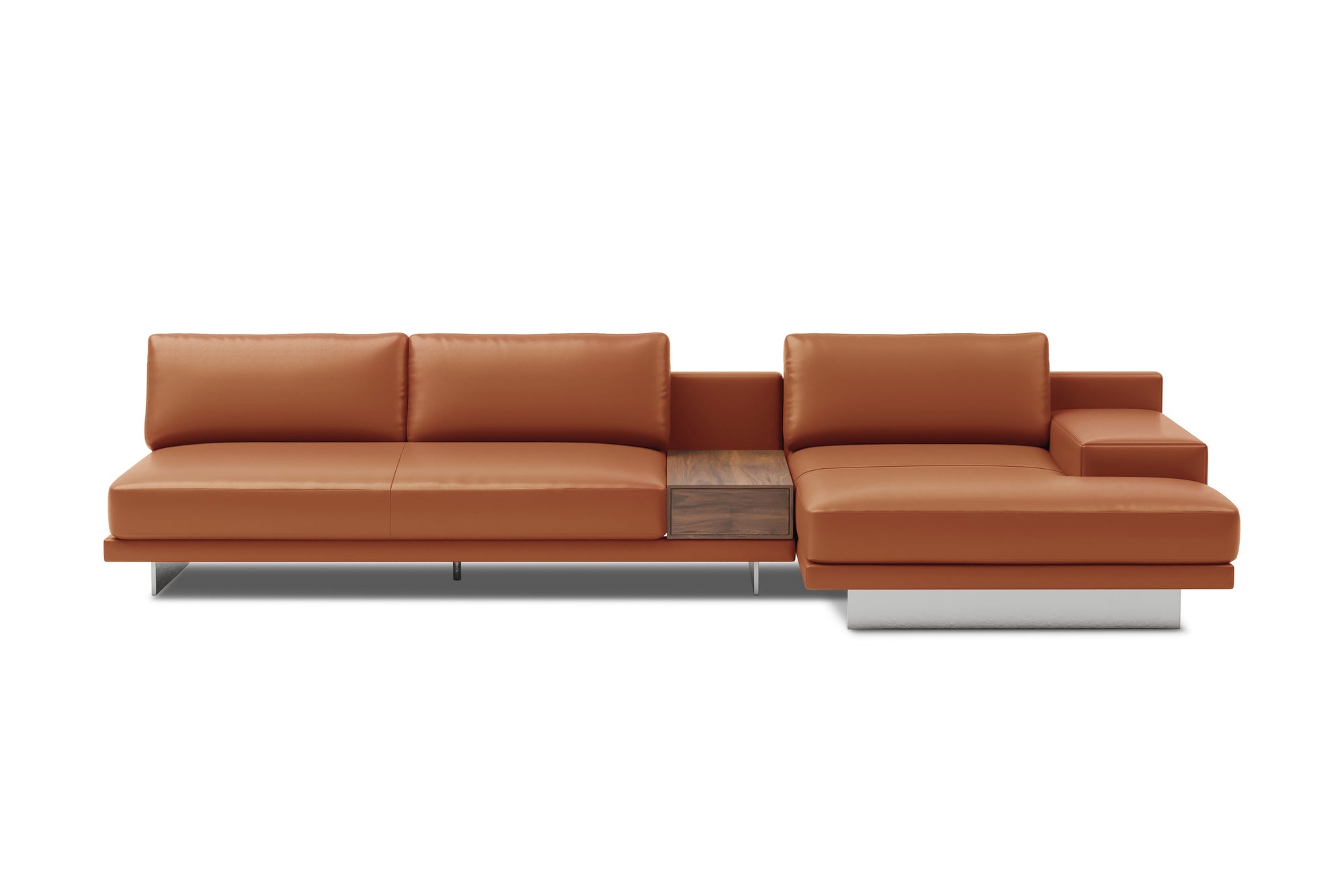Alessandro Italian Nappa Leather Modular Sectional Sofa with Chaise