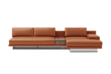 Alessandro Italian Nappa Leather Modular Sectional Sofa with Chaise