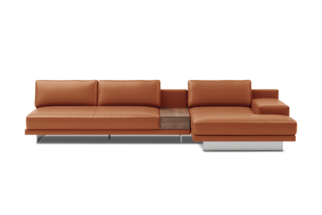 Alessandro Italian Nappa Leather Modular Sectional Sofa with Chaise