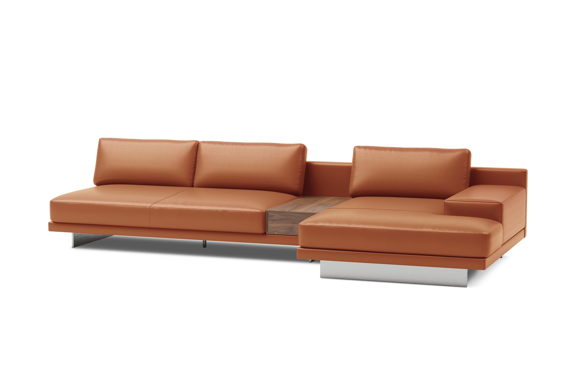 Alessandro Italian Nappa Leather Modular Sectional Sofa with Chaise
