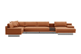 Alessandro Italian Nappa Leather Modular Sectional Sofa with Chaise