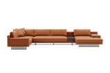 Alessandro Italian Nappa Leather Modular Sectional Sofa with Chaise