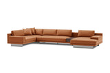 Alessandro Italian Nappa Leather Modular Sectional Sofa with Chaise