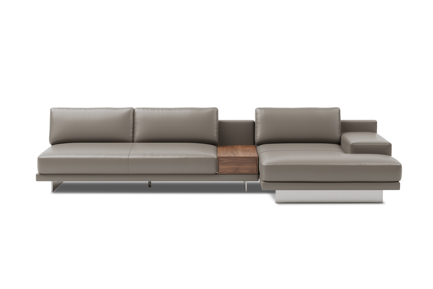 Alessandro Italian Nappa Leather Modular Sectional Sofa with Chaise