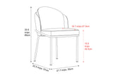 Alexander Velvet Fabric Dining Chair (Set of 2)