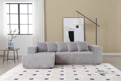 Alexus Corduroy Fabric Sectional Sofa