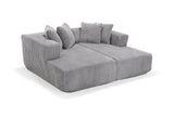 Alexus Corduroy Fabric Sectional Sofa
