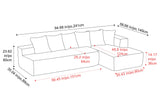 Alexus Corduroy Fabric Sectional Sofa