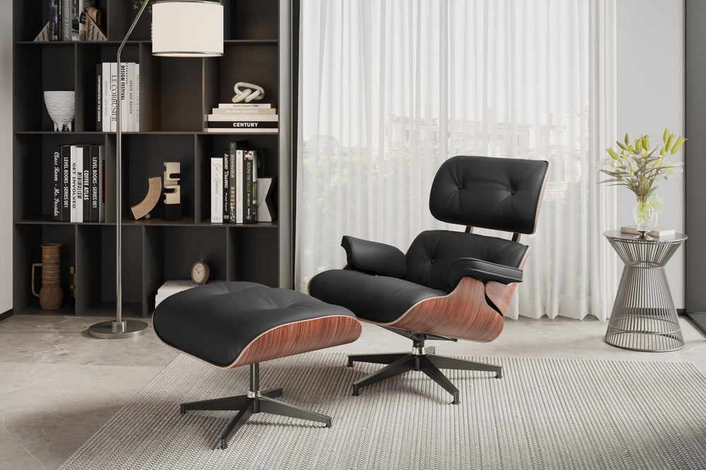 DUP Armoni Leather Chair & Ottoman