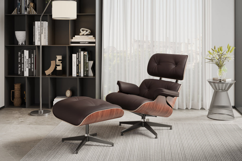 DUP Armoni Leather Chair & Ottoman