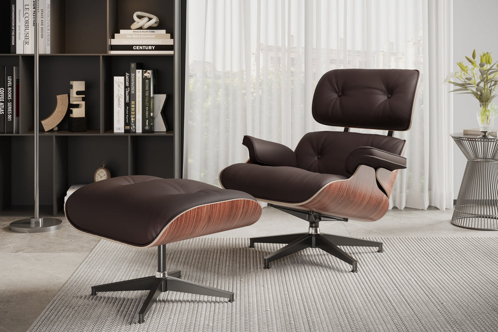 DUP Armoni Leather Chair & Ottoman