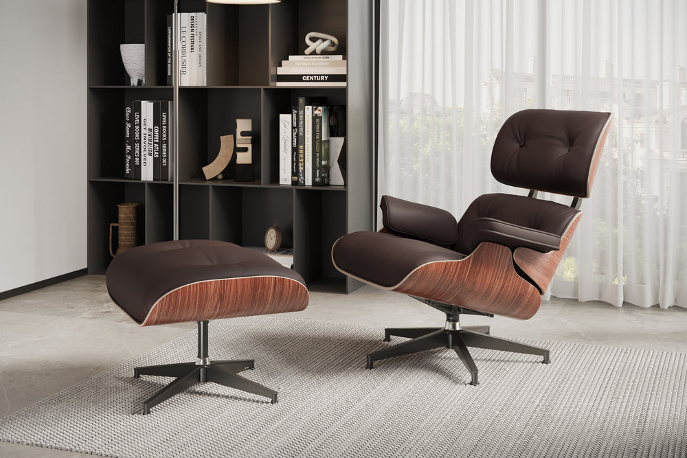 DUP Armoni Leather Chair & Ottoman
