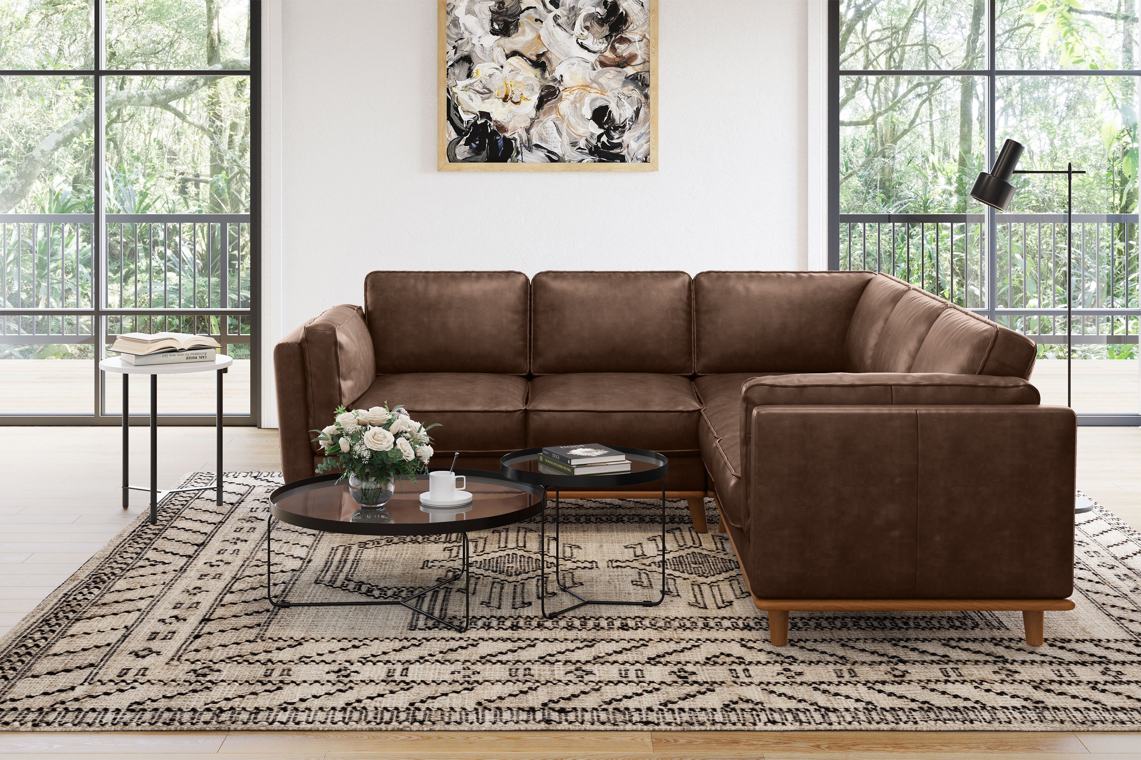 Leather sectional under 1000 top