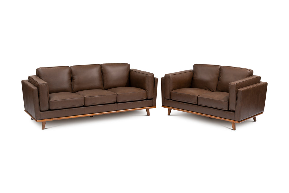 Valencia Artisan Wide Three Seats Leather Sofa, Chocolate