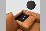 Valencia Artisan Wide Three Seats Leather Cognac Color Sofa Detailed drawing-2