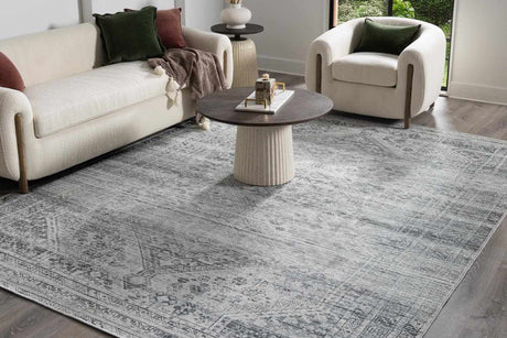 Barny Gray Blue Washable Rug - Clearance