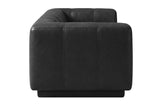 Bellara Modern Channel-Tufted Leather Sofa