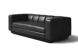 Bellara Modern Channel-Tufted Leather Sofa