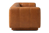 Bellara Modern Channel-Tufted Leather Sofa