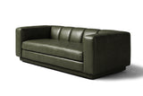Bellara Modern Channel-Tufted Leather Sofa