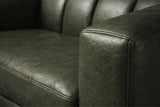 Bellara Modern Channel-Tufted Leather Sofa