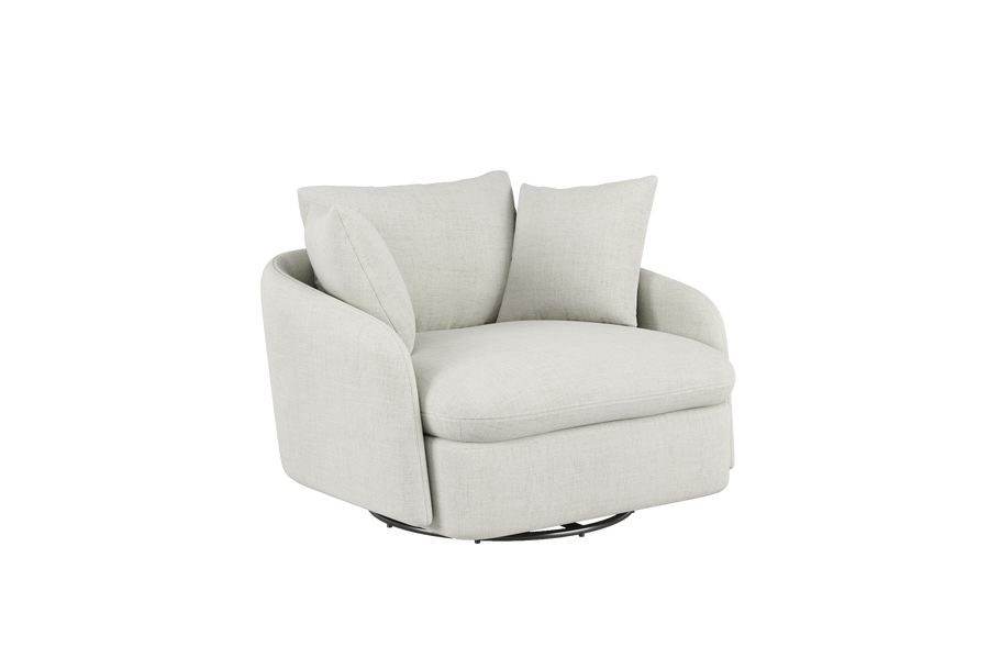 Valencia Giorgia Glacier White Fabric Accent Chair