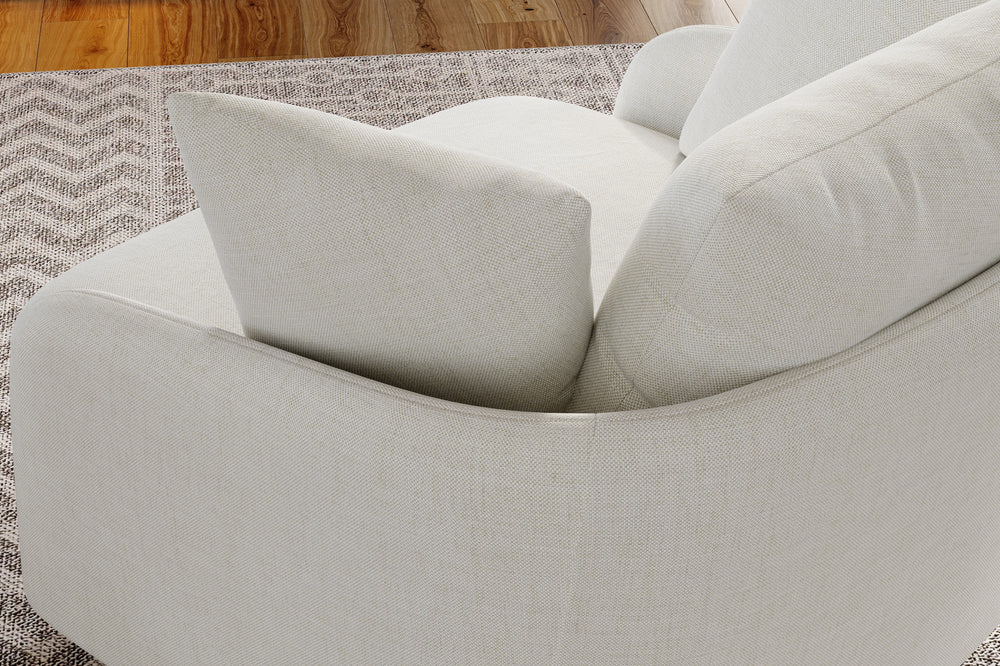 Valencia Giorgia Glacier White Fabric Accent Chair