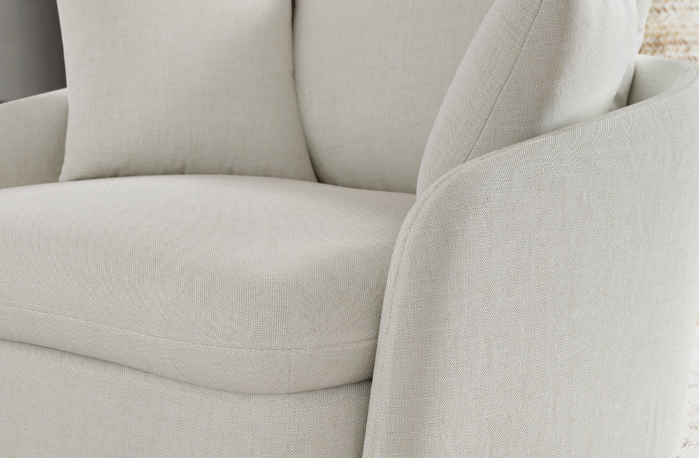 Valencia Giorgia Glacier White Fabric Accent Chair