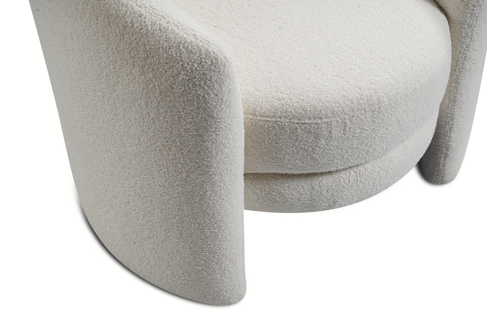 Valencia Carla Fabric Accent Chair, Cream Color