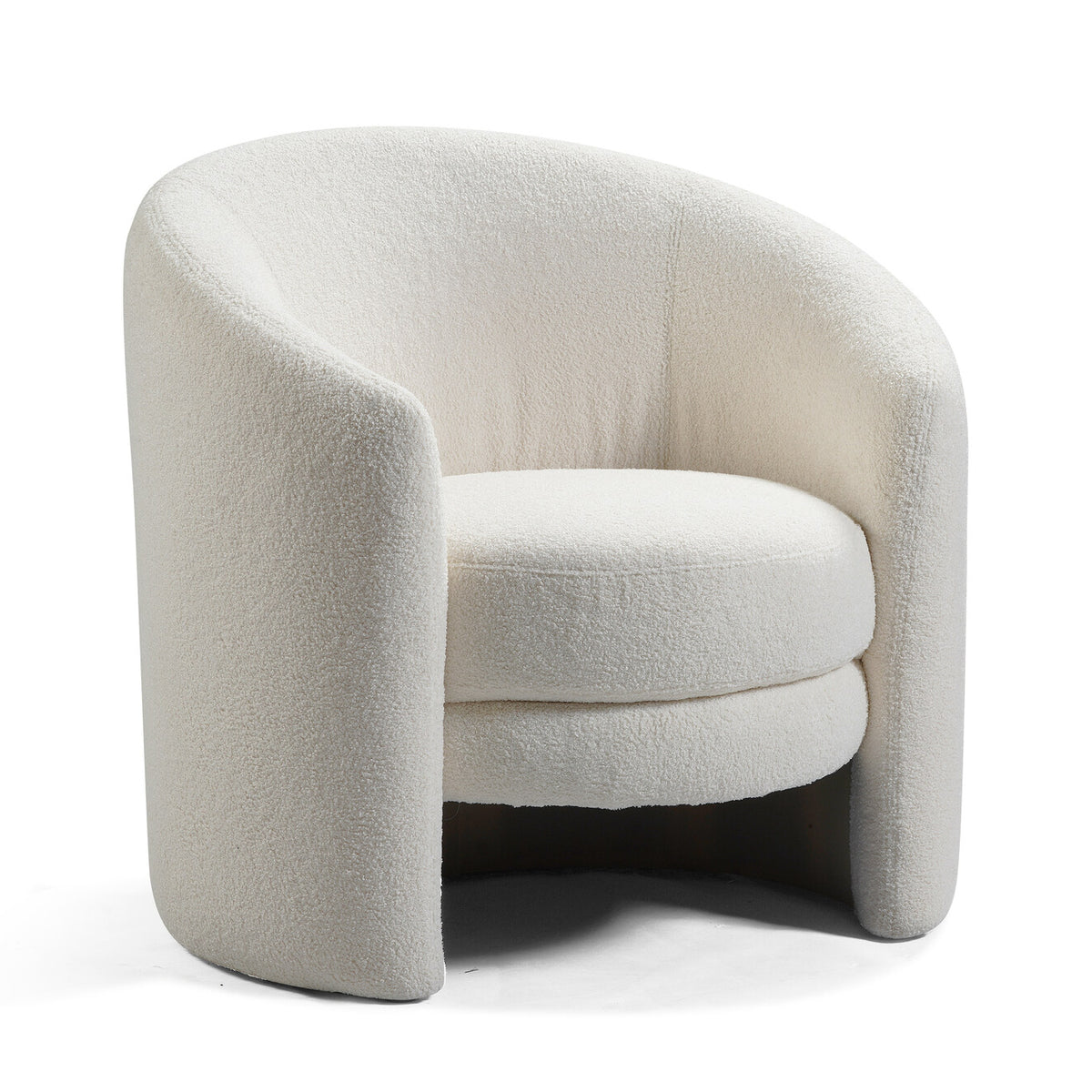 Carla Living Room Chair Upholstered in Bouclé Fabric