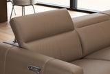 Carmen Leather Dual Recliner Corner Sectional
