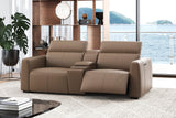 Carmen Leather Dual Recliner Sofa with Console