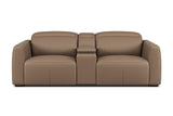 Carmen Leather Dual Recliner Sofa with Console
