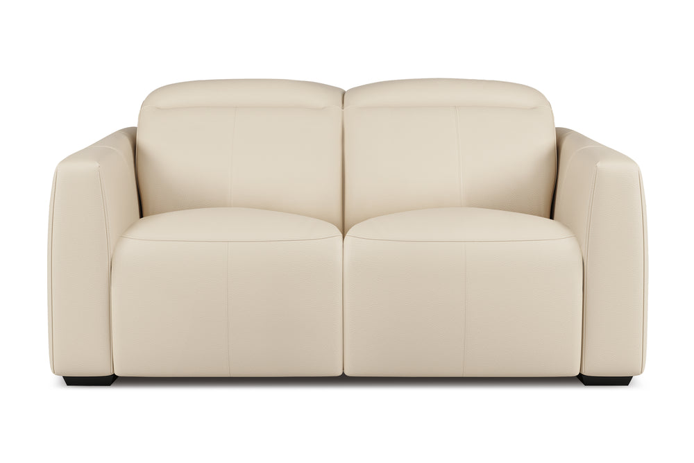 Valencia Carmen Leather 68.5" Loveseat Dual Recliner Lounge, Beige