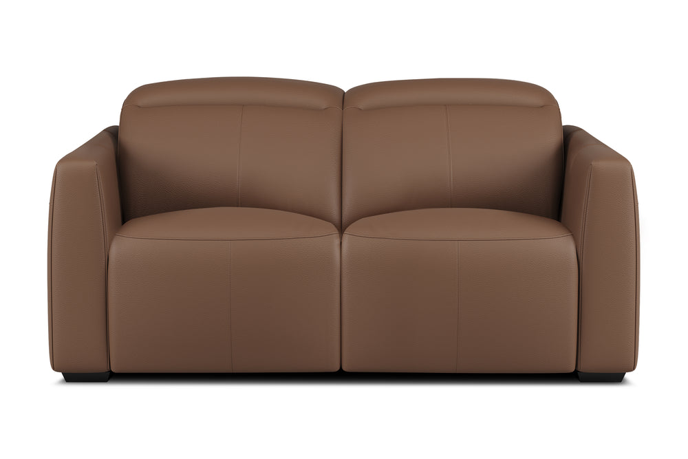 Valencia Carmen Leather 68.5" Loveseat Dual Recliner Lounge, Brown