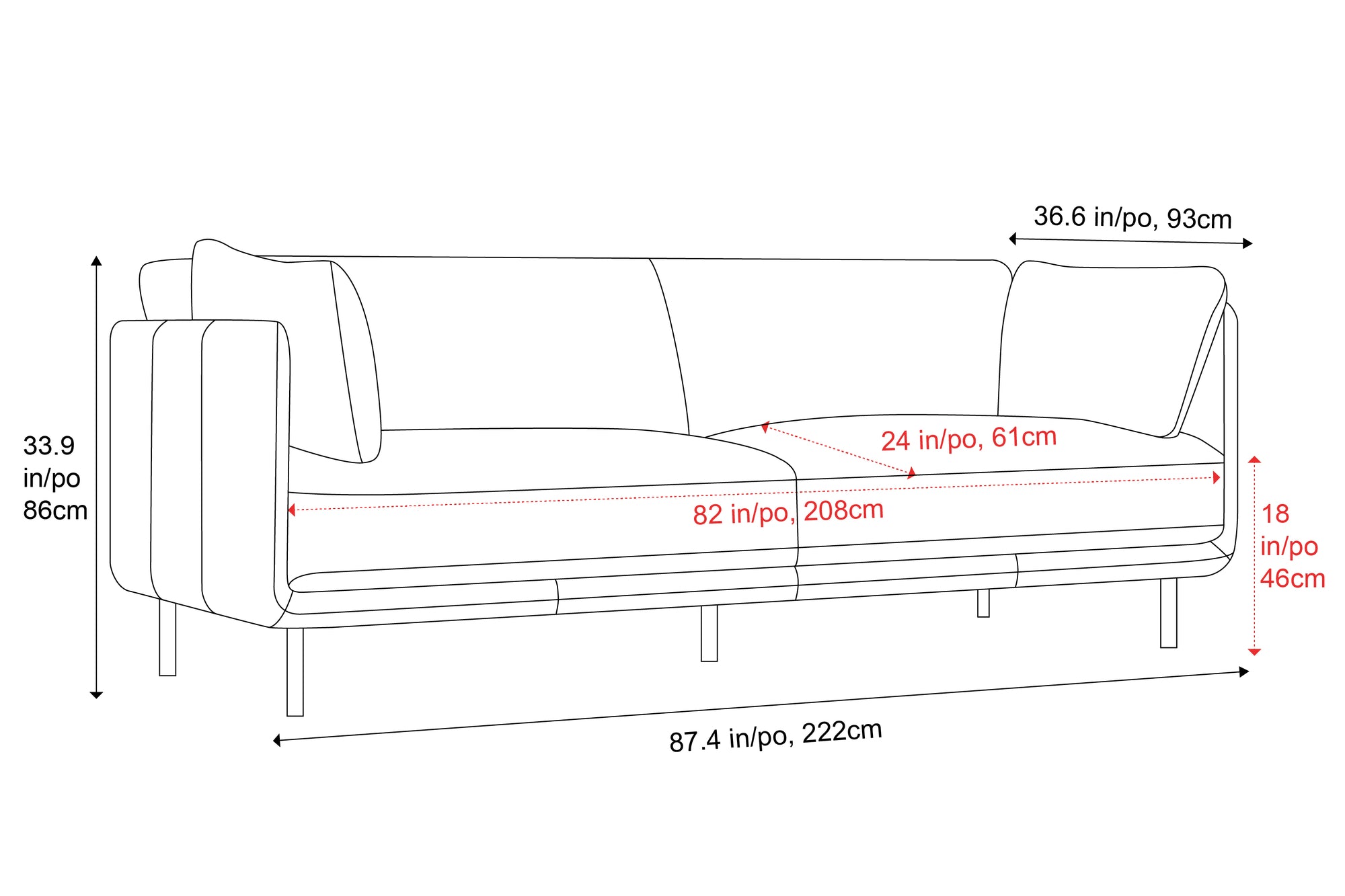 Chloe Leather Sofa