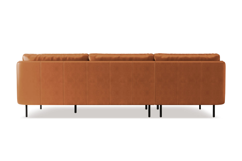 Chloe Leather Three Seats Sofa, Cognac