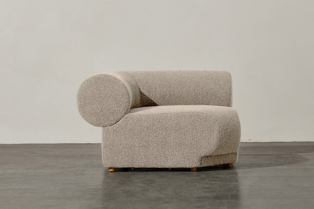 Valencia Christina Boucle Fabric Corner Sofa, Beige