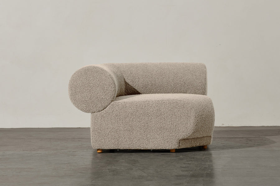 Valencia Christina Boucle Fabric Corner Sofa, Beige