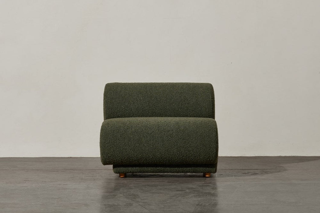 Valencia Christina Boucle Fabric Left Arm Sofa, Olive Green