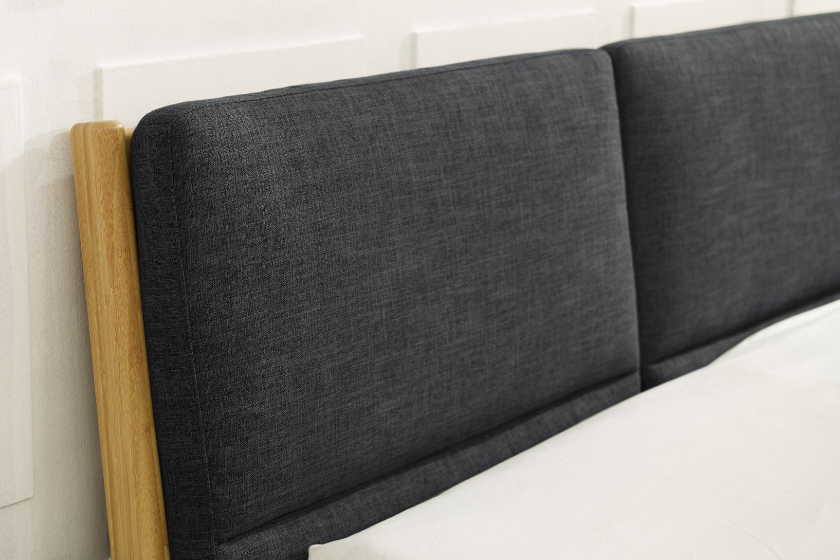 Santa Cruz Fabric Upholstered Bamboo Bed Frame