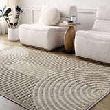 Deron Beige Washable Area Rug