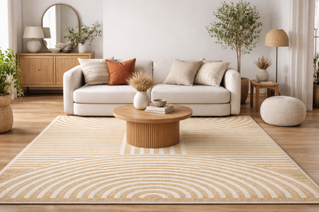 Deron Mustard Washable Area Rug
