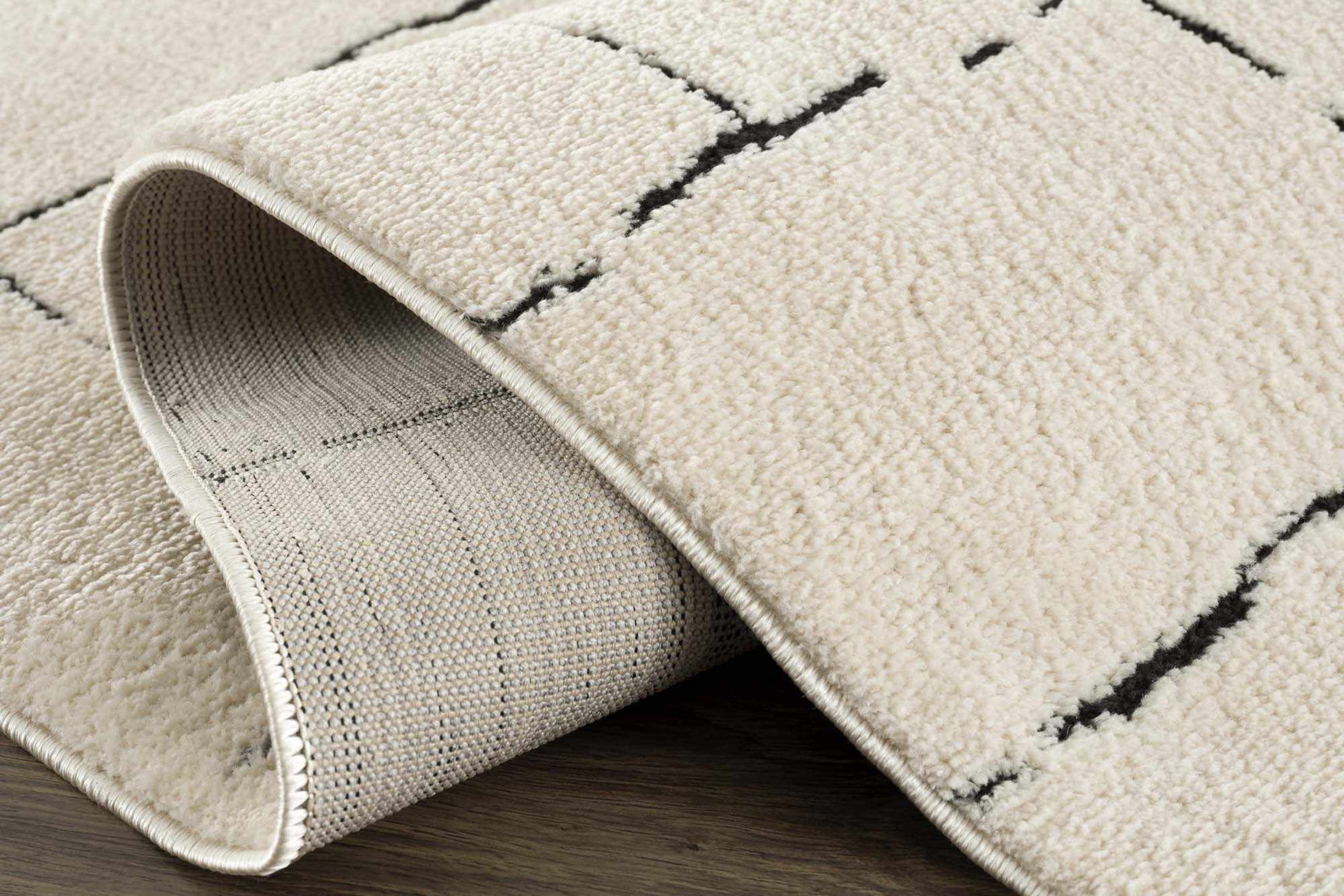 Koume Beige Maze Area Rug