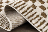 Leryn Brown Checkered Plush Rug