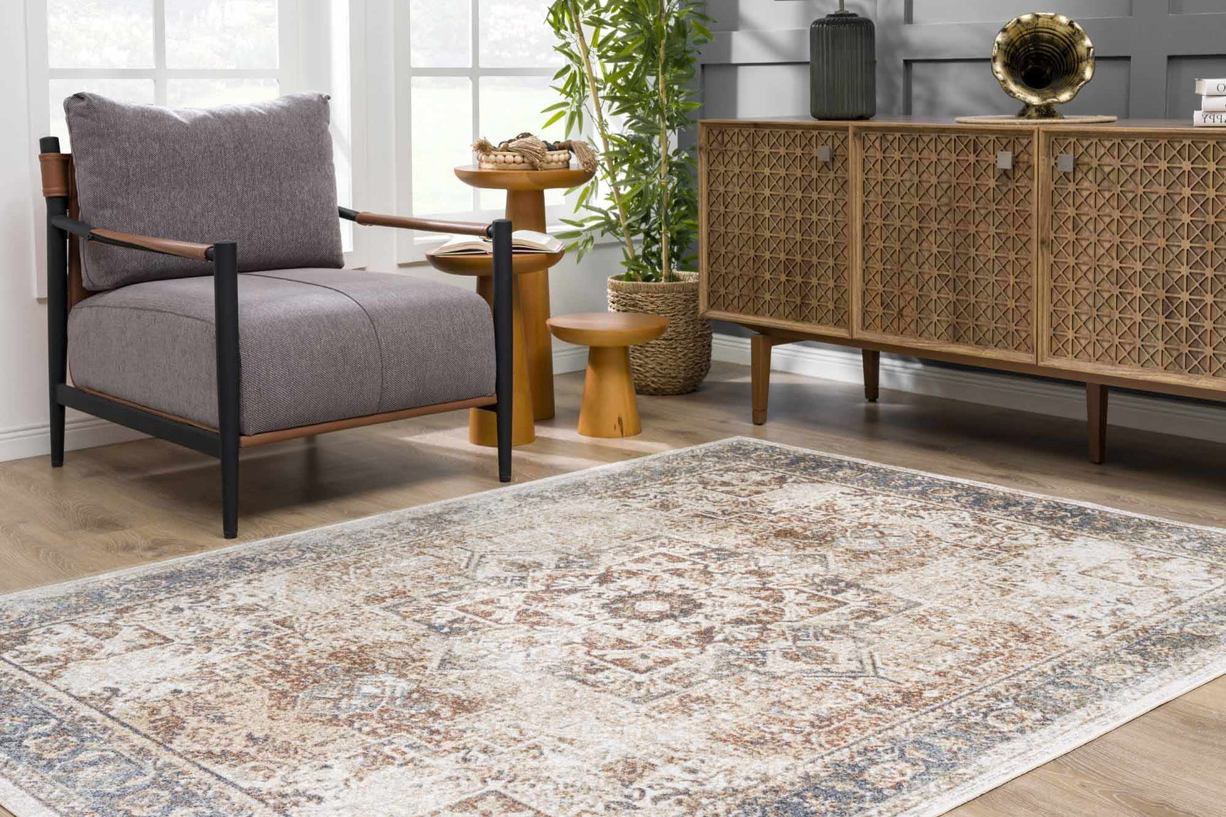 Heritage Style Flat Pile Washable Rug