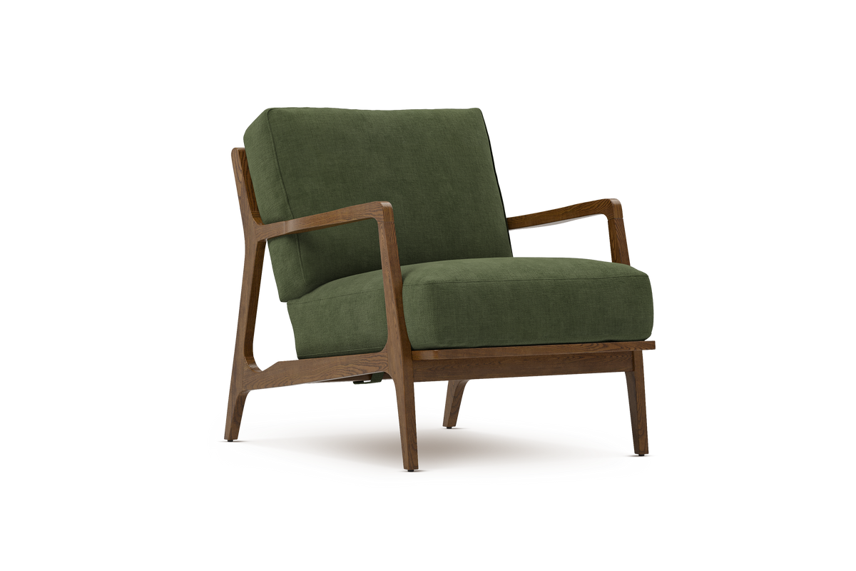Valencia Ella Fabric Accent Chair, Olive Green