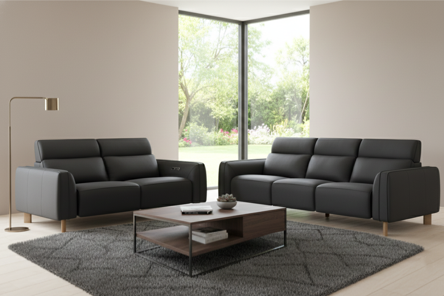 Lesley Leather Recliner Sofa