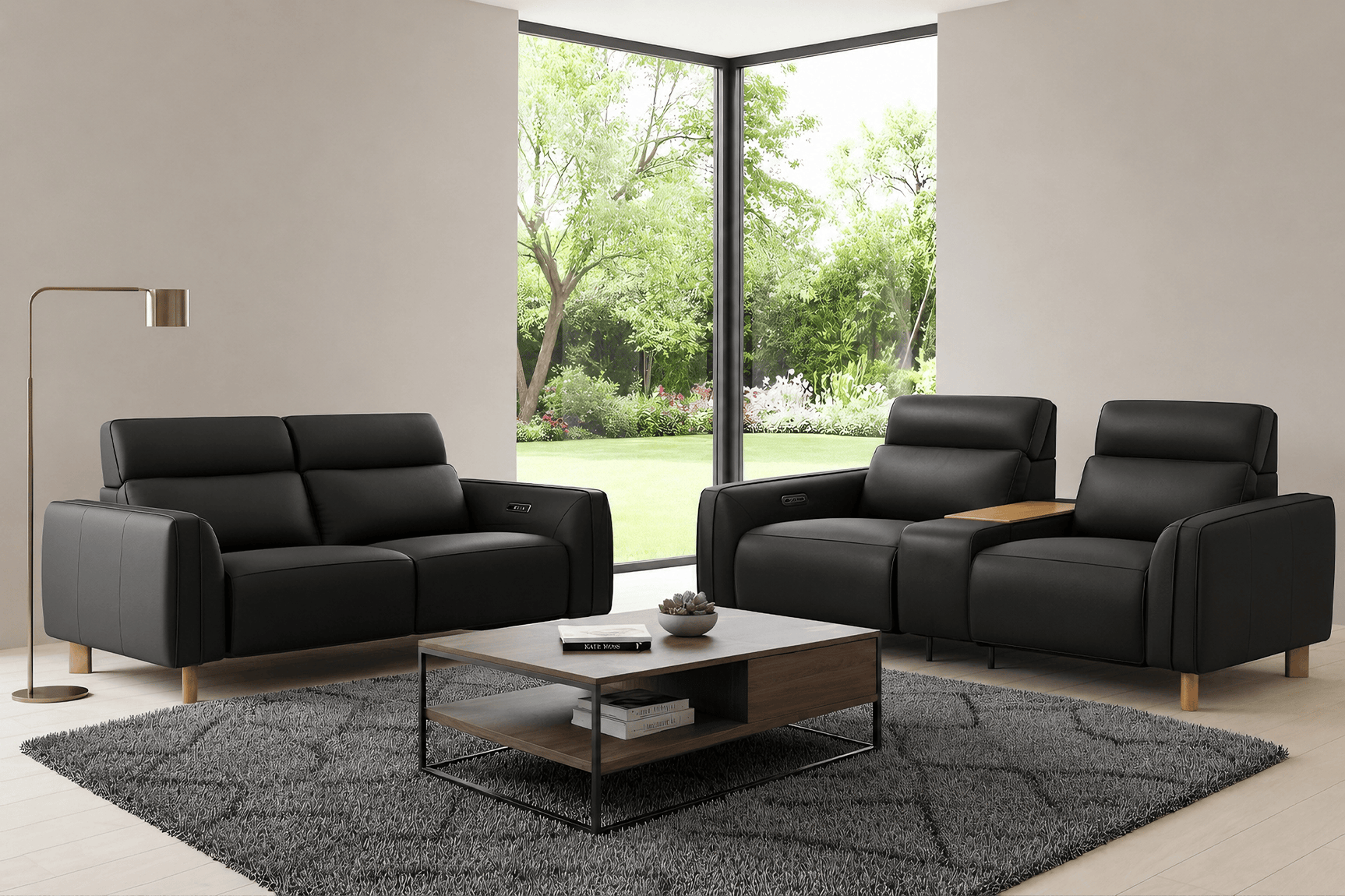 Lesley Leather Recliner Sofa